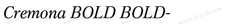 Cremona BOLD BOLD字体转换 Cremona BOLD BOLD字体转换